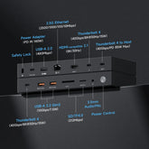 Hagibis Thunderbolt 4 Hub with Dual Monitor 8K/4K Display Dock 40Gbps Docking Station Thunderbolt Certified for Macbook Windows